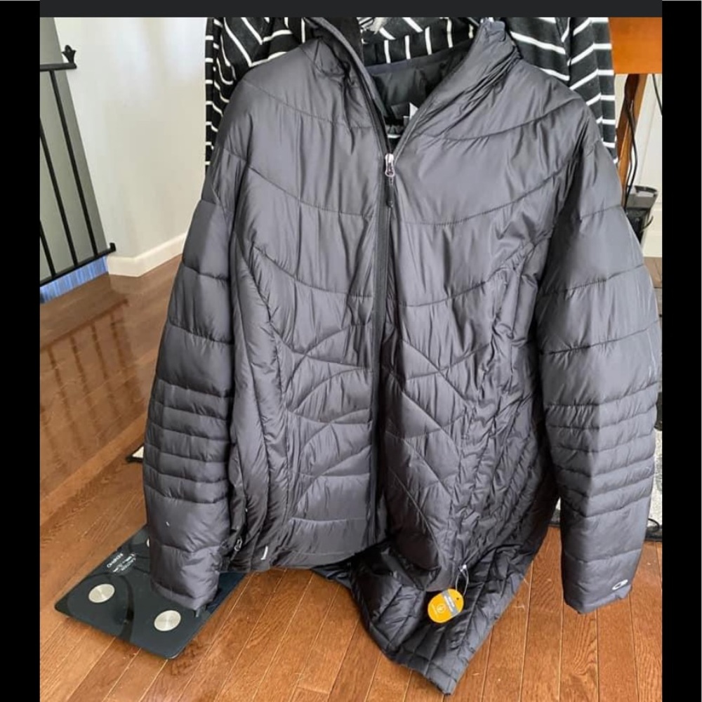 Long black winter coat- champion brand